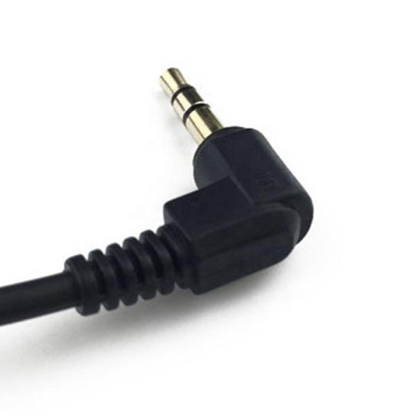 OEM enroulé de 1m mâle à mâle 90 degrés angle droit 3,5 mm câble TRS stéréo audio jack