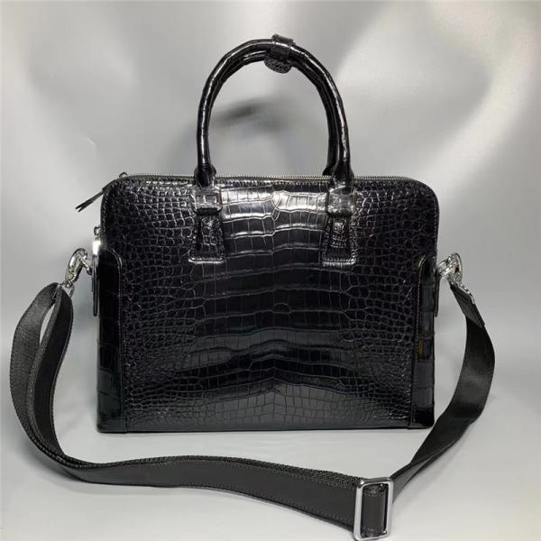 Authentic Real Crocodile Skin Top Businessmen Briefcase Bag Genuine Alligator Leather Male Large Top-handle Handbag