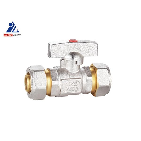 Zinc Butterfly Pex Ball Valve With Drain DN25 20mm Ball Valve