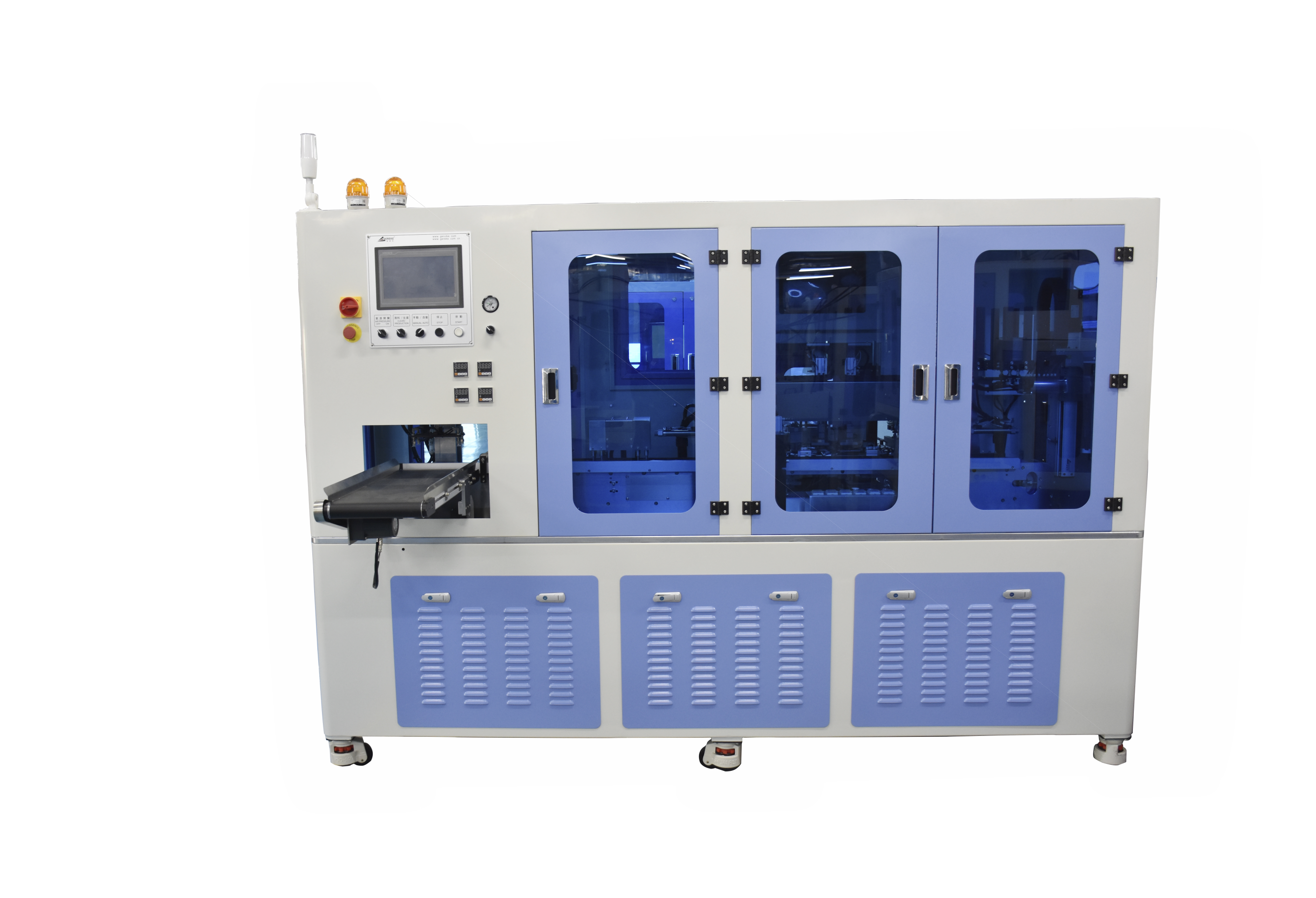 Auto Feeding Rapid Test Kit Assembly Machine 4.5kw 30-35pcs/Min With Cut Machine