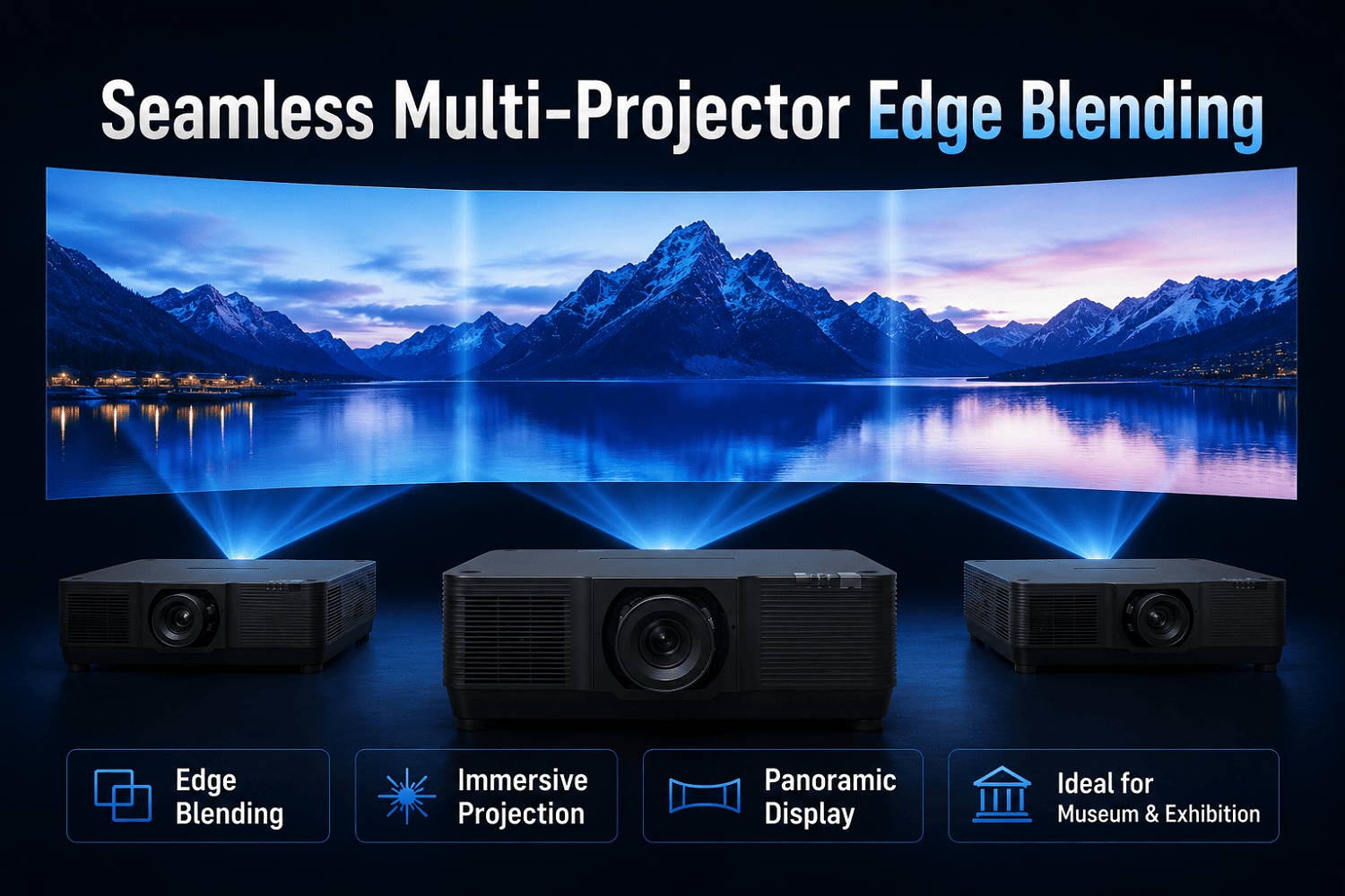 Auditorium 12000 ANSI Lumens 3D Mapping Projector 3LCD Laser WUXGA Edge Blending