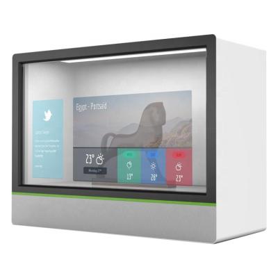 65 4K LCD Advertising Transparent Showcase Display Box Digital Signage