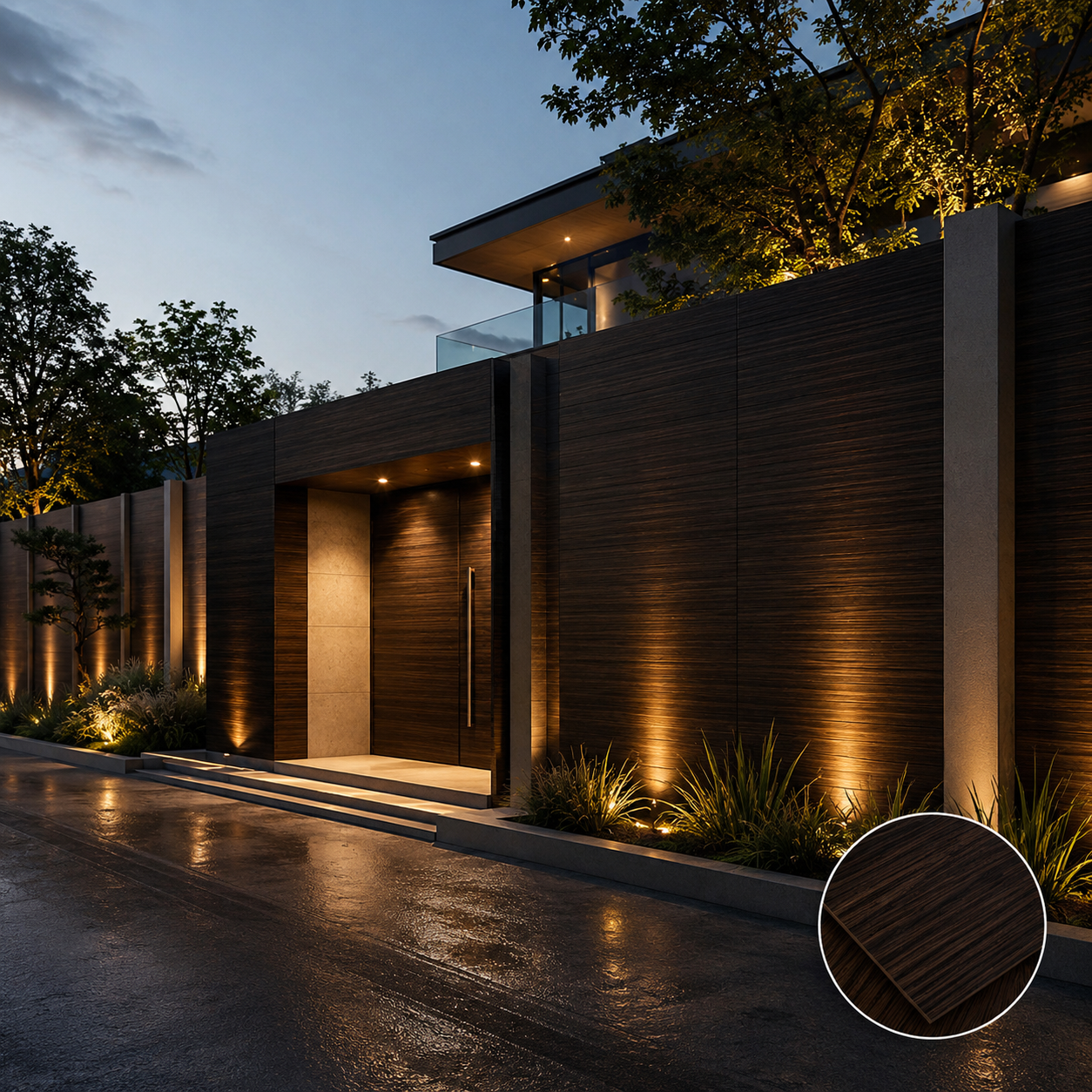 Weather Resistant Exterior HPL Compact Laminate Panel  Anti-fade Outdoor Compact Laminate Wall Panel for Villa Garden Fence & Courtyard Cladding