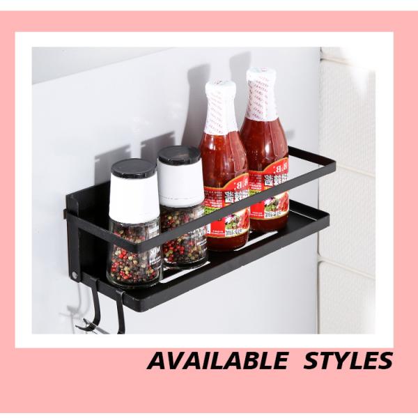 Refrigerator Side Shelf Made of Carbon Steel and Rubber Magnetic for Kitchen Storage