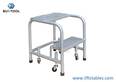 Alloy Steel Q235B Warehouse Mini Mobile Ladders With 300kg Capacity
