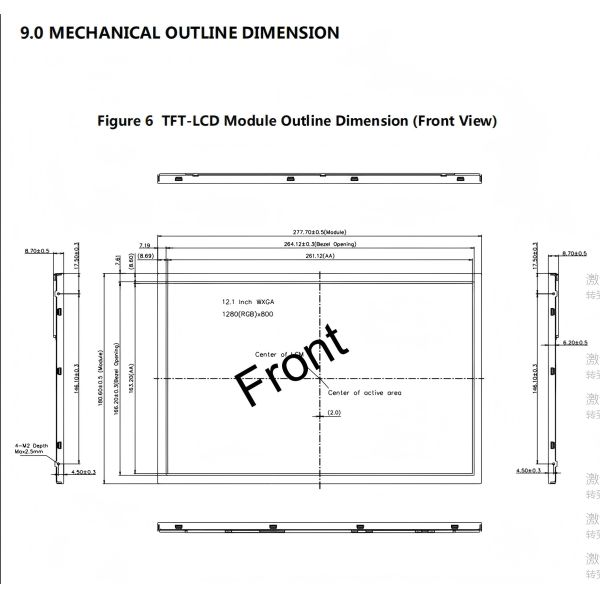 BOE 12.1 inch EV121WXM-N10 Industrial LCD Screen with 1280x800 WXGA Resolution and 400 Nits Brightness
