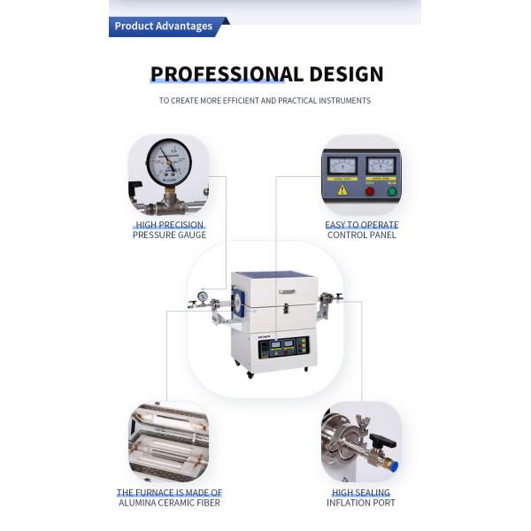 Industrial Tube Resistance Furnace PECVD Heating Equipment for 1200C High Temperature
