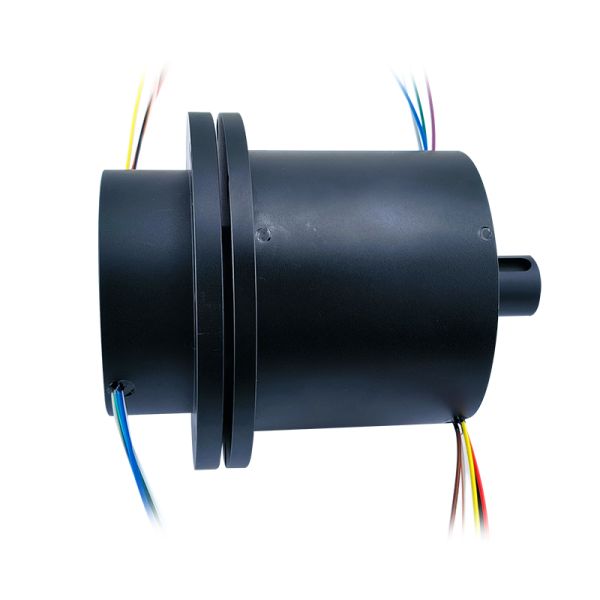 10-way 5A Flange-Mounted Slip Ring with Aluminum Alloy Housing for 250 RPM Rotation