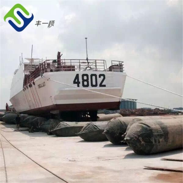 Big Carrying Capacity Inflatable Boat Lift Bags , Pneumatic Lifting Bags Black Color