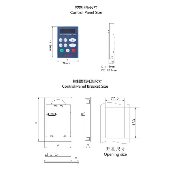 Manufacturer AC Motor Variable Frequency Drive 1.5kW Three Phase 380V for Blower Pump Conveyor