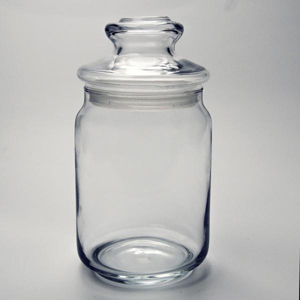 650ml 22 Oz Glass Storage Jars Silicone Seal Clear Glass Construction For Displays