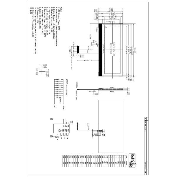 Custom Lcd Graphic Display Module For Clusters / Car Radios / Air Conditioner