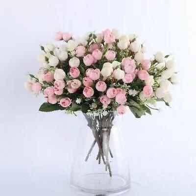 DIY artificial rose flower buds for home wedding decoration and fake bouquets