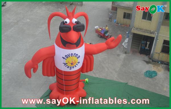 Caractère gonflable de homard, mascotte gonflable mobile adaptée aux besoins du client