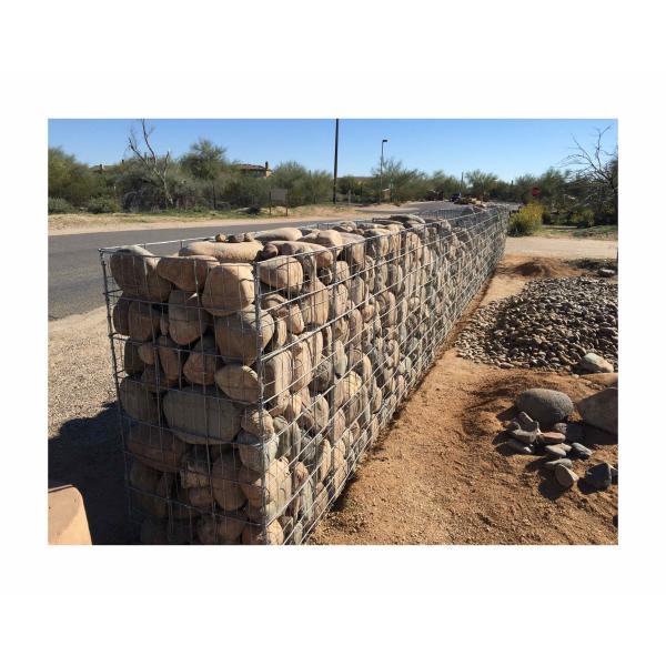 100X80X30Cm Galvanized Welded Wire Mesh Gabion Basket Wall