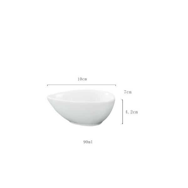 Irregular Shaped Oven Safe Porcelain Snack Bowls Scratch Resistant