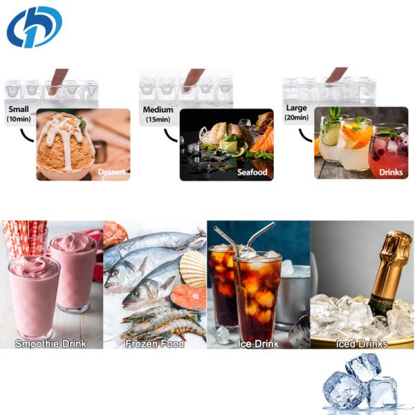 Stainless Steel Ice Cube Maker 100kg Ice Output/24 Hours Perfect for Restaurant or Home 670x670x910 mm