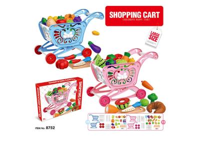 W / Fruit Age 3 Pink 33Pcs Childrens Toy Kitchen Sets 17  Pretend Play Cashier Shopping Cart