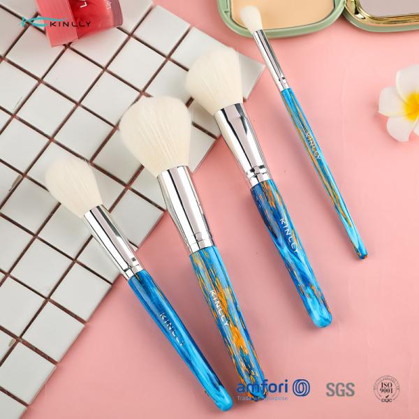 Голубое деревянное BSCI ISO9001 набор щетки макияжа 7 частей