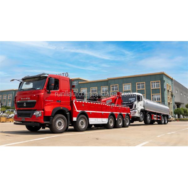 Howo Right Hand Drive Rotator Heavy Duty Wrecker Tow Truck 60 Ton Wrecker Towing Truck