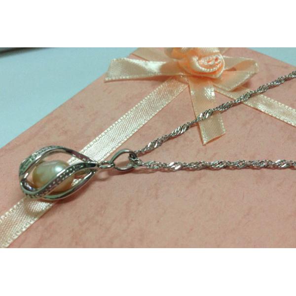 DIY Jewelry Necklace Accessories Love Pearl Platinum Plated Water Wave Chain