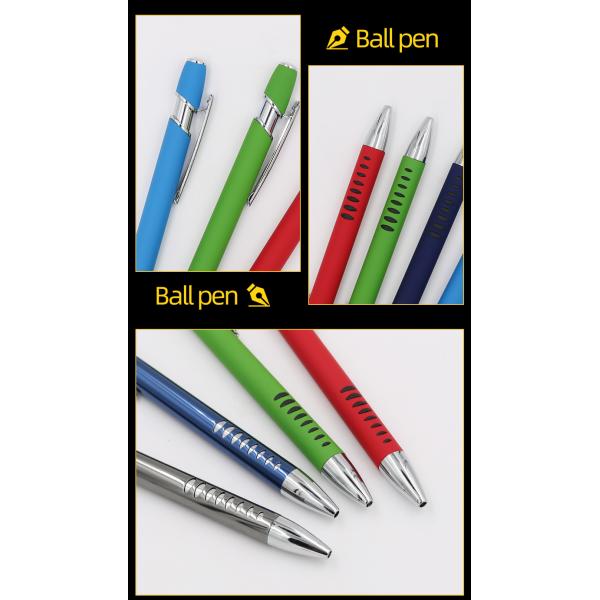 Stylish Press Metal Ballpoint Pen Click Soft Touch Promotional Aluminum Ball Pen