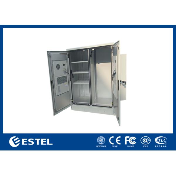 Floor Mount Telecom Outdoor Cabinet Assembled / Welded Stucture Air Conditioner Cooling