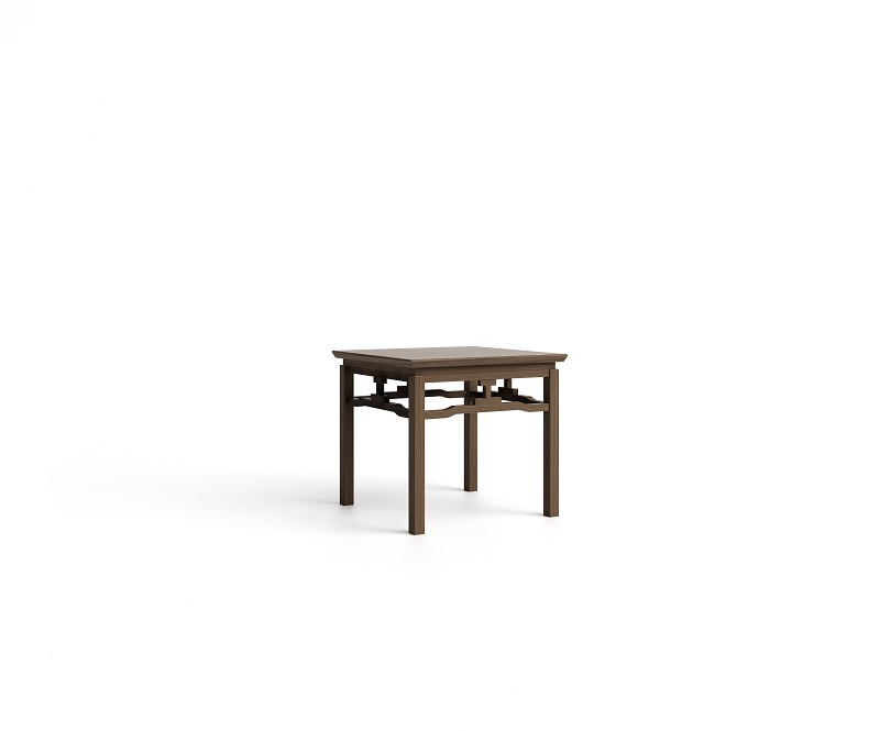 New Chinese Square Table Hollow Swirl Design For VIP Office & Tea Room Projects