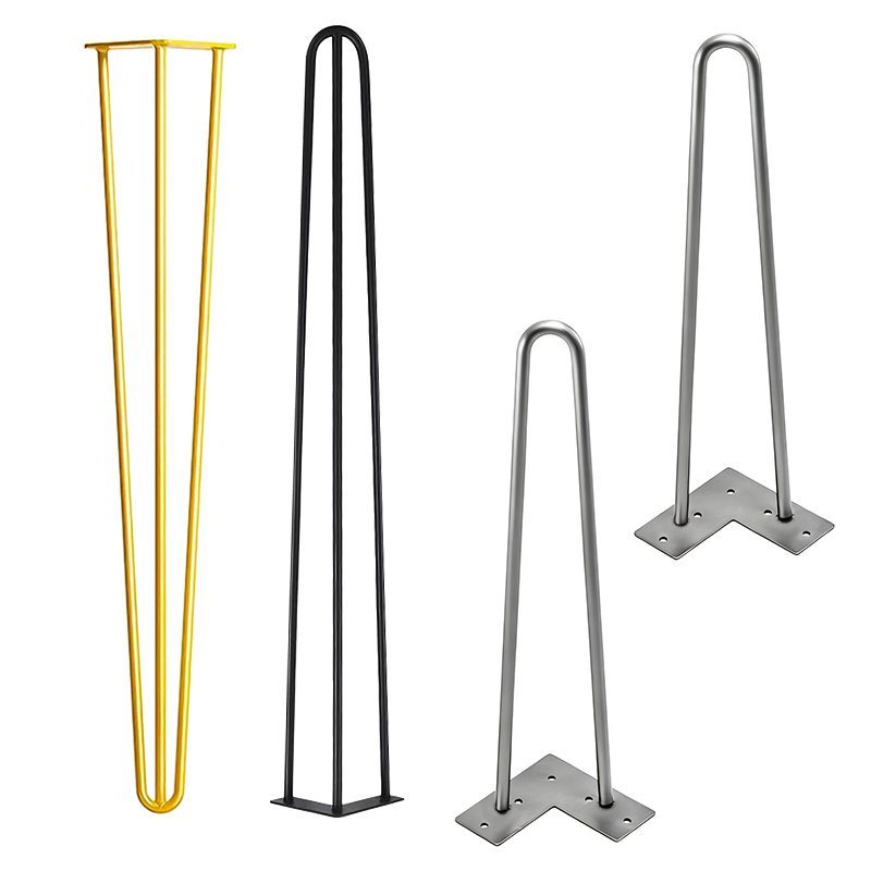 Modern Minimalist Three-wire Iron Hairpin Table Legs V-shape Metal Support Coffee Table Computer Desk Dining Table Wrought-iron