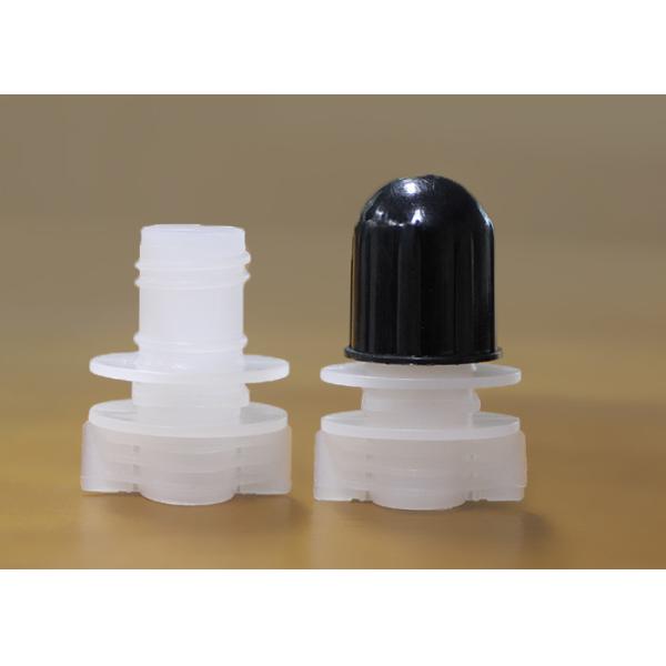 White Plastic Spout Screw Capping Caps Sealing On Laundry Detergent Doypack
