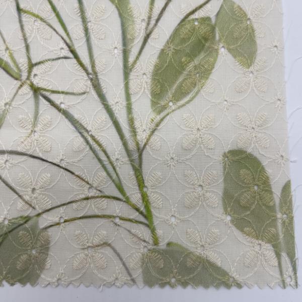 Printed Garment Cotton Embroidery Fabric Material Colors M04-LK010
