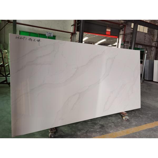 Белизна проектировала искусственный камень твердые поверхностные 3200*1800mm кварца
