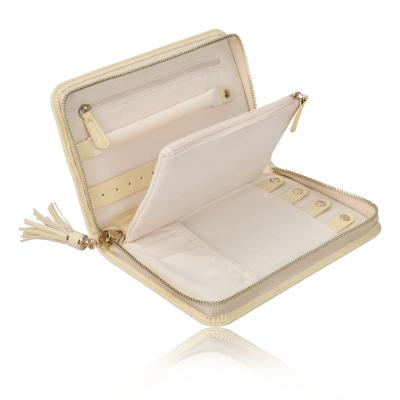 Vegan Leather Jewelry Travel Bag Storage Organizer Case 9x6x1.5