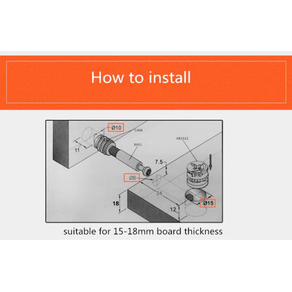 Furniture Connecting Bolt Mini Fix Screws Dowel 33/36/46mm Zinc Plated Steel M4 Modern Hardware