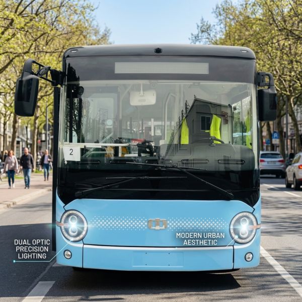 6m Pure Electric Bus EV Mini Bus 16 Seats Driving Range 180km.