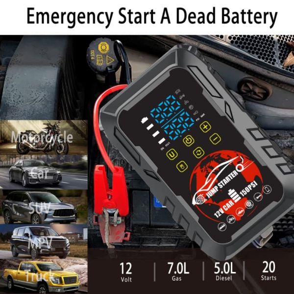 Smart Portable Jump Starter 3000A Car Battery Charger Booster