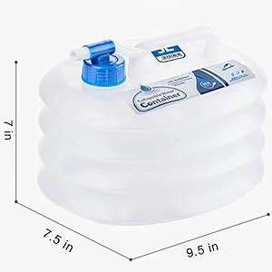 Gallon Premium Collapsible Water Containers: Large Capacity Food - Grade LDPE, BPA - Free, Ultimate For Camping & Hiking. With A Patented Leak - Proof Faucet Design