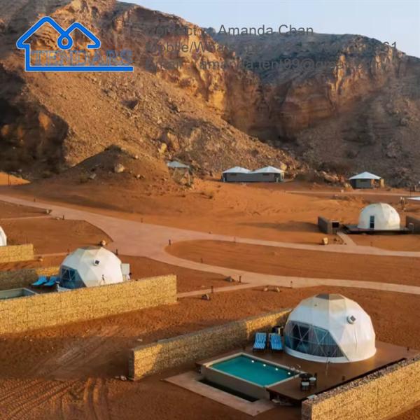Outdoor Luxury Four Season Dome Hotel Geodesic Glamping House Dome Tent