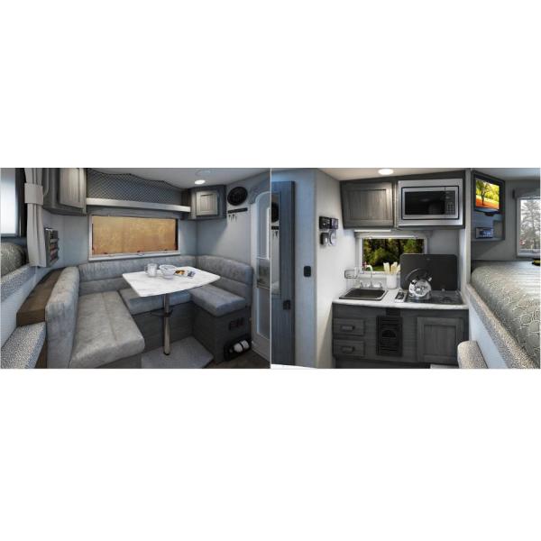 Le bruit ultra-léger vers le haut du campeur de lit de collecte avec la salle de bains prennent le campeur de camion