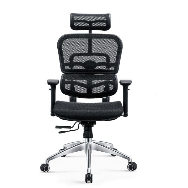 Aluminium Full Mesh Ergonomic Office Chair Revolving For Boss