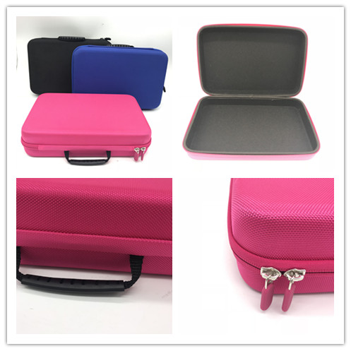 Splashproof Black Pink Blue Color Carrying Tool Case EVA Nylon Surface Material