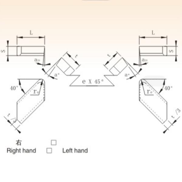 инструменты карбида вставки карбида вольфрама степени A10 8mm филируя