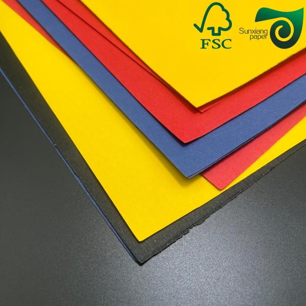 FSC A3 A4 Tamaño Relieve de papel de gaffered 160gsm 230gsm cartón de papel Kraft de varios colores