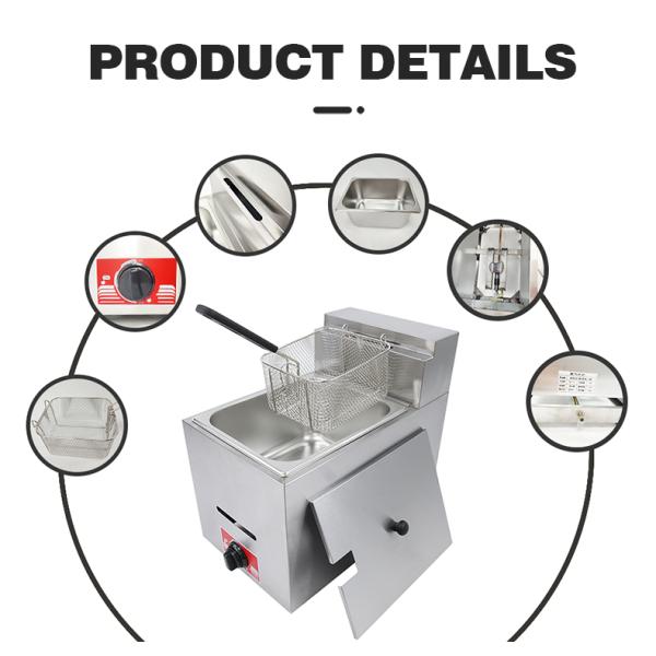 Нержавеющая сталь температурный мини-электрический газовый фритюрник для коммерческого ресторана