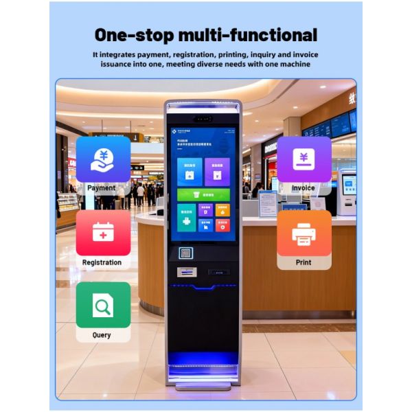Self Checkin Kiosk with 1920X1080 Resolution Capacitive Touch 10 Point Screen and Intel Core I5 Processor