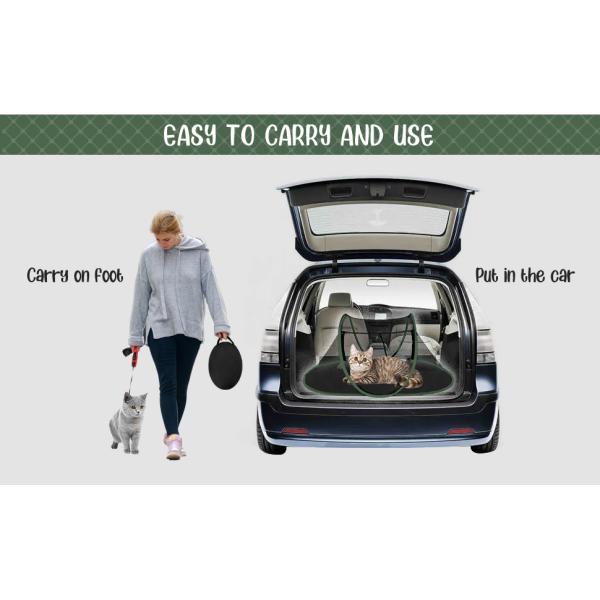 Tent Outdoor, Pet Enclosure Tent Suitable for Cats and Small Animals, Indoor Playpen Portable Exercise Tent with Car