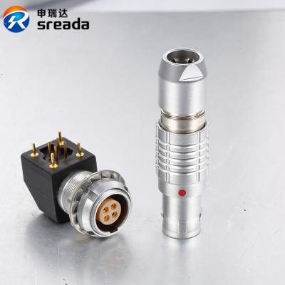 Female Circular Panel Mount Connector 4 Pin TGG.1B.304 With Two Nuts