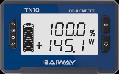 TN10 Shunt Based Battery Monitor Segment Code Screen 8-80V 0-150A Compact