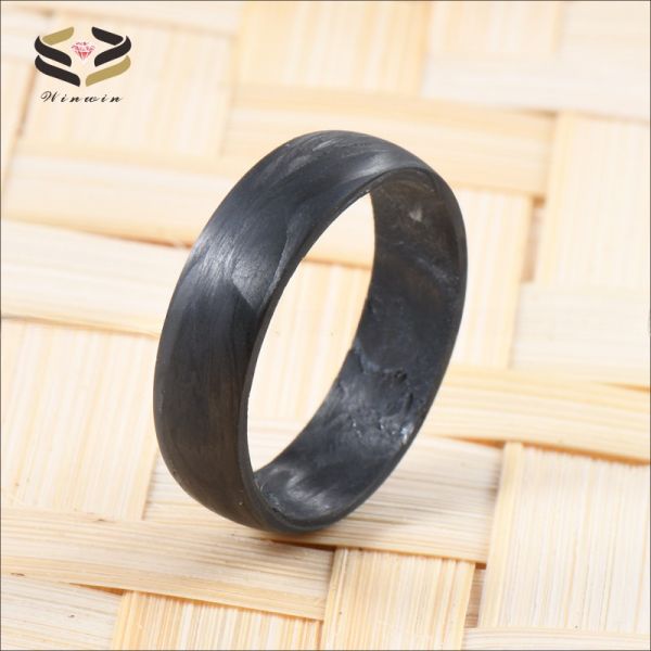 6mm 8mm Black Carbon Fiber Ring for Men and Women Main Stone N/A Setting Type Invisible Setting