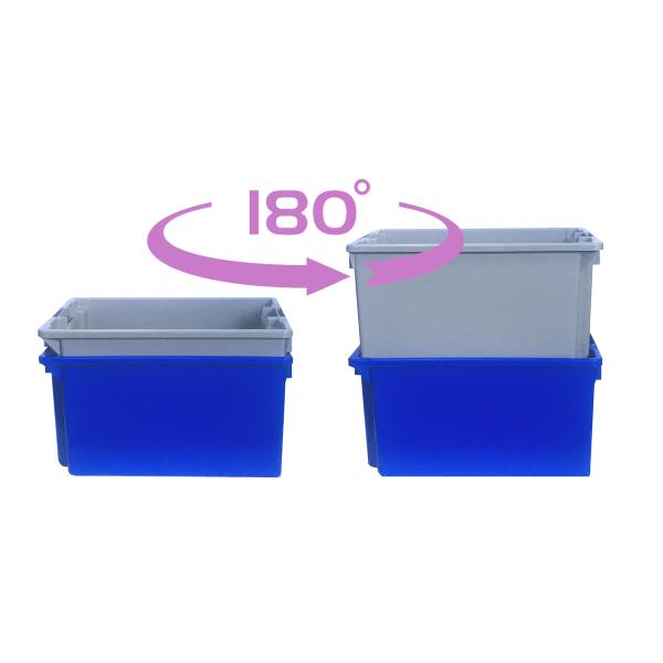 Stack And Nest Plastic Crate Space Saving Reusable PP Container For Logistics